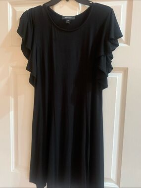 Karen Kane Black Ruffle Sleeve Dress